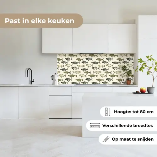 Vissen - Klassiek - Groen keuken achterwand 2 middel 871 -sfeer4_NL