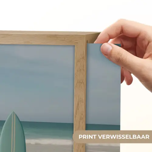 Strand - Surfbord - Pastel Light Box met batterij (Wandlamp) middel -USP_websiteprintNL