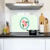 Bloemen - Ovaal - Strepen - Groen Inductie beschemer met haakjes klein -sfeer2