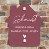 Donker oudroze - Sierlijk Naambord Huisje klein -sfeer6