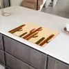 Cactus - Woestijn - Zand - Bruin Inductie beschermer vinyl 3mm klein -sfeer8