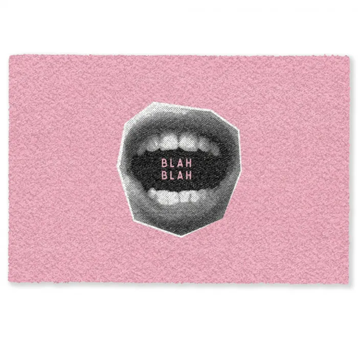 Mond - BLAH BLAH - Roze Deurmat klein -zkaufland3d
