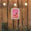 Disco - Peper - Roze tuinposter los doek klein -sfeer1