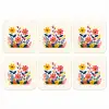 Illustratie - Bloemen - Bladeren - Roze onderzetter kurk middel -3d