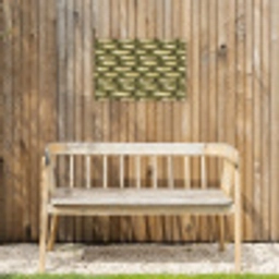 Vis - Patroon - Groen Tuinposter op houten frame 2 cm dik klein 845 -sfeer4
