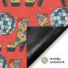 Rood - Disco - Patroon Deurmat klein 898 -antislip_NL