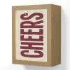 Red - Cheers - Decoratie - Beige Light Box met kabel (Wandlamp) klein -3d
