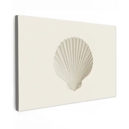 Schelp - Minimalistisch - Wit canvas 2cm klein -z3d