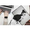 Vrouw - Champagne - Modern laptophoes neopreen klein -bureau