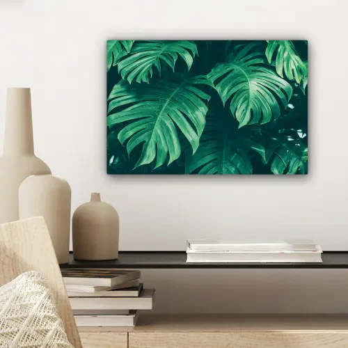 Monstera - Bladeren - Planten - Jungle - Natuur canvas 2cm klein -sfeer6