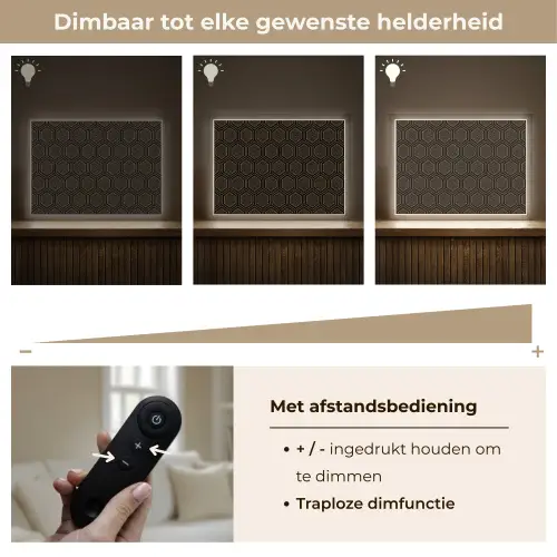 Goud - Zwart - Tunnel Light Box met batterij (Wandlamp) middel 907 -USP_dimbaarNL