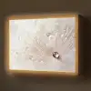 Bloem - Abstract - Wit - Water - Natuur Light Box met batterij (Wandlamp) middel -z3d_website