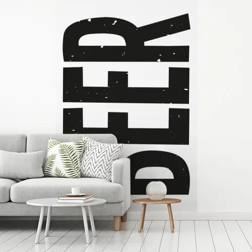 Bier - Japandi - Decoratie - Zwart fotobehang vinyl groot -woonkamer
