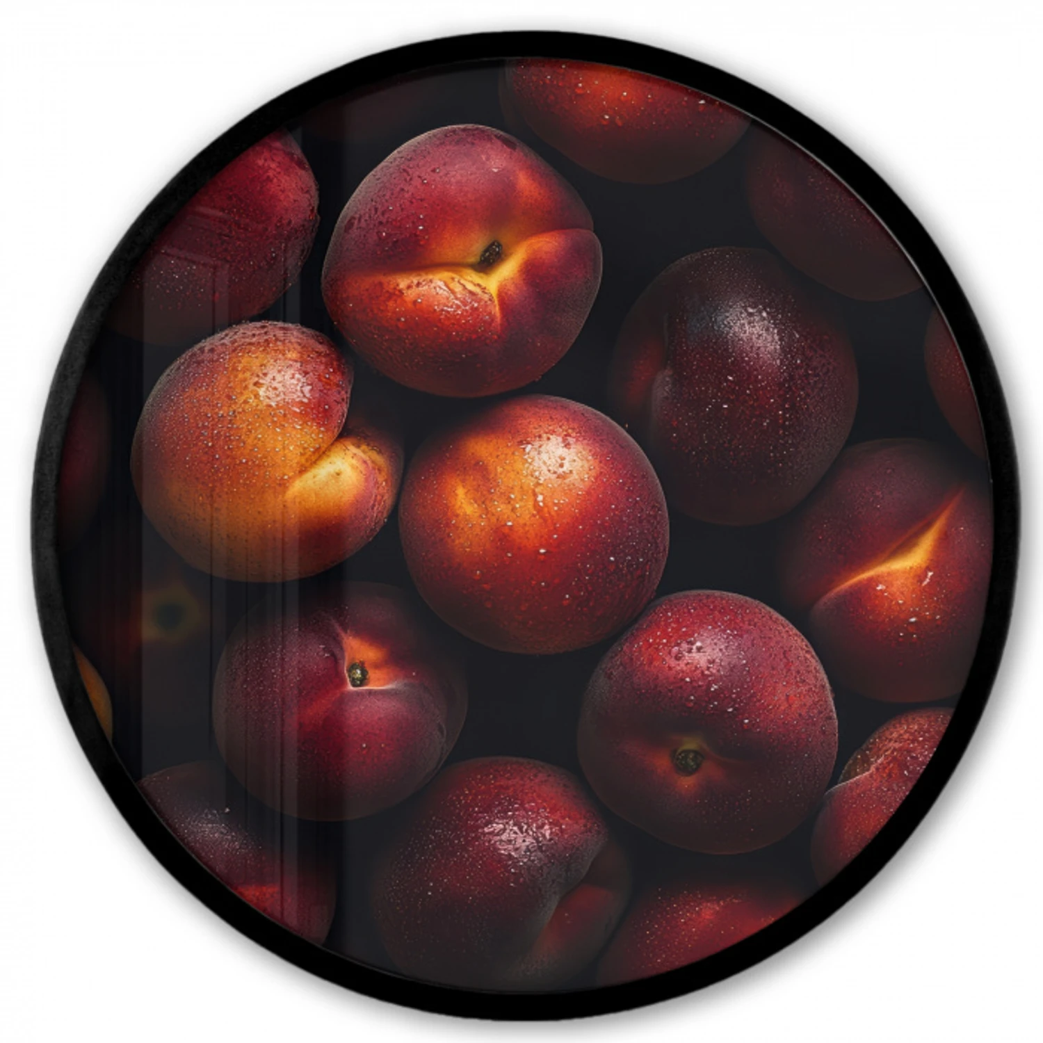 Fruit - Close up - Nectarines Fotolijst rond zonder passe partout klein -3d