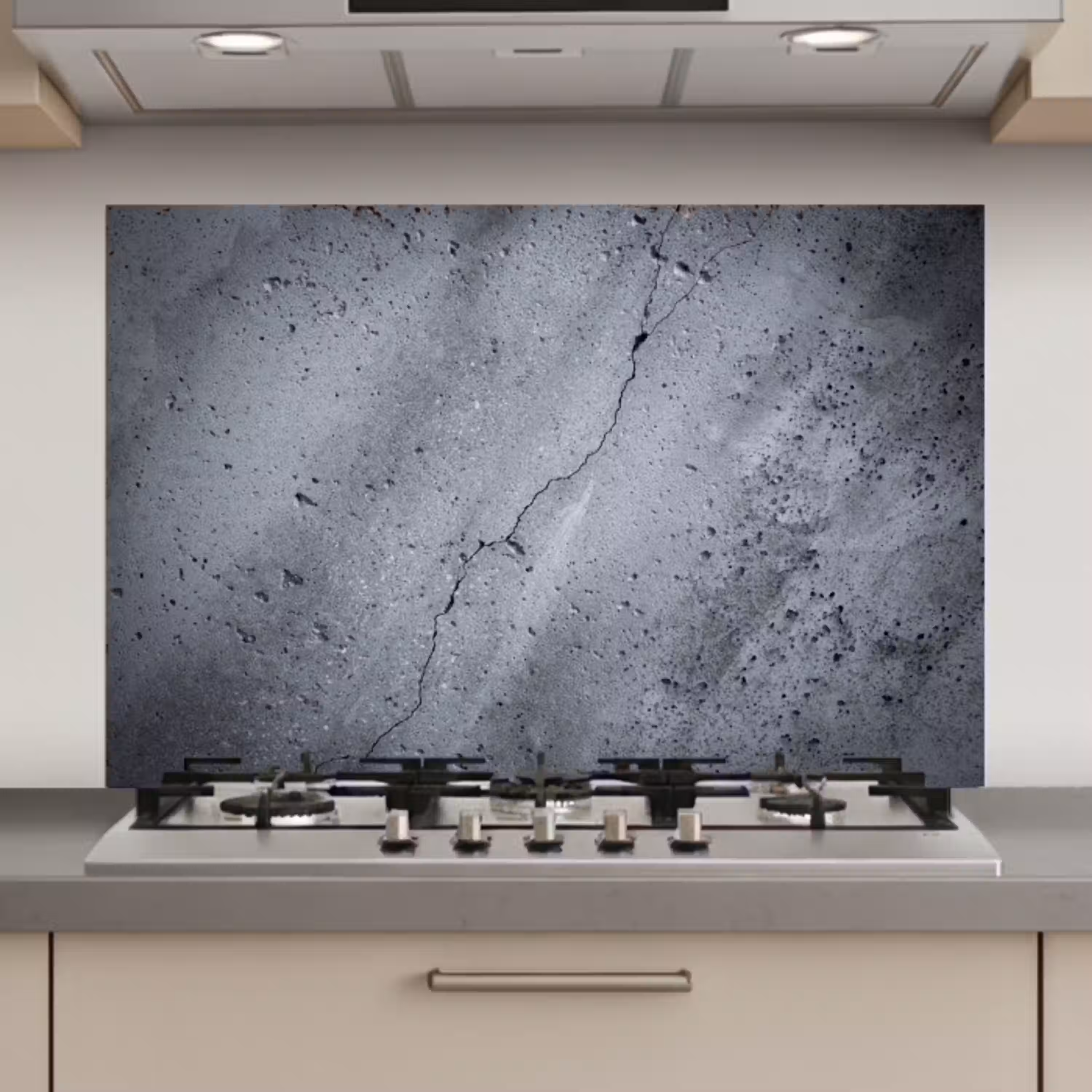 Beton - Grijs - Scheur keuken achterwand spatscherm klein -3d_website