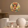 Vrouwelijk - Bloemen - Sieraden Akoestische PET Vilt - Rond klein -sfeer1