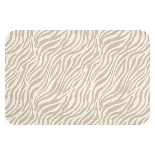 Zebra - Patroon - Beige WCmat klein 1009 -3d