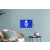 Tulp - Minimalistisch - Bladeren - Wit Muursticker klein -plant