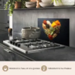 Specerijen - Mix - Hartvorm - Zwart keuken achterwand spatscherm klein -usp_FR