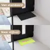 Groen - Roze bonjour - Retro Deurmat klein -voor-na_NL