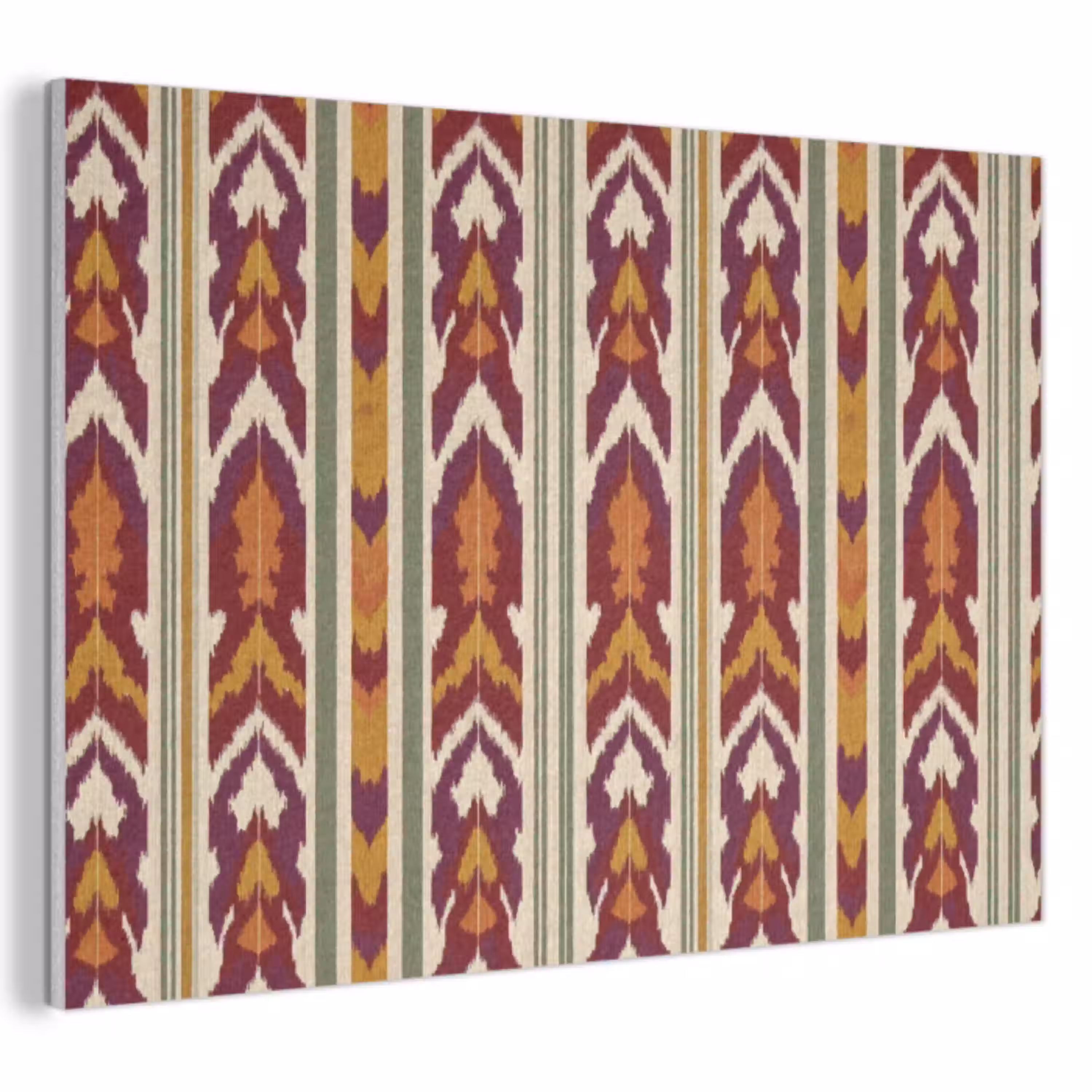 Ikat - Bordeauxrood - Etnisch - Patroon PET vilt klein 837 -3d