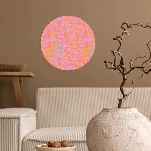 Verf - Texturen - Pastel Wandcirkel behangsticker klein 186 -sfeer1