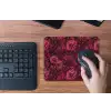 Dahlias - Bloemen - Rood muismat rubber klein 262 -toetsenbord