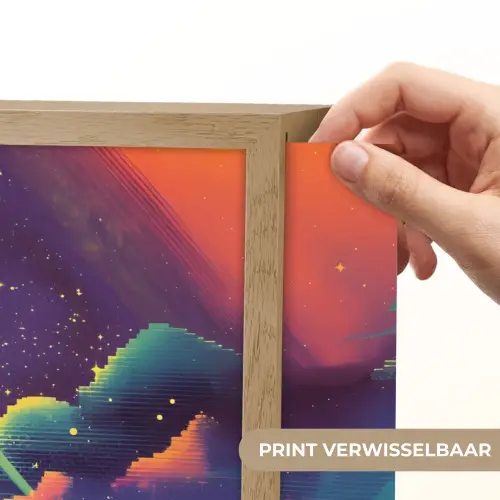 Sterren - Bergen - Kleurrijk Light Box met batterij (Wandlamp) middel -USP_websiteprintNL