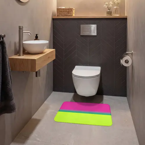 Strepen - Modern - Kleurrijk WCmat klein -sfeer2
