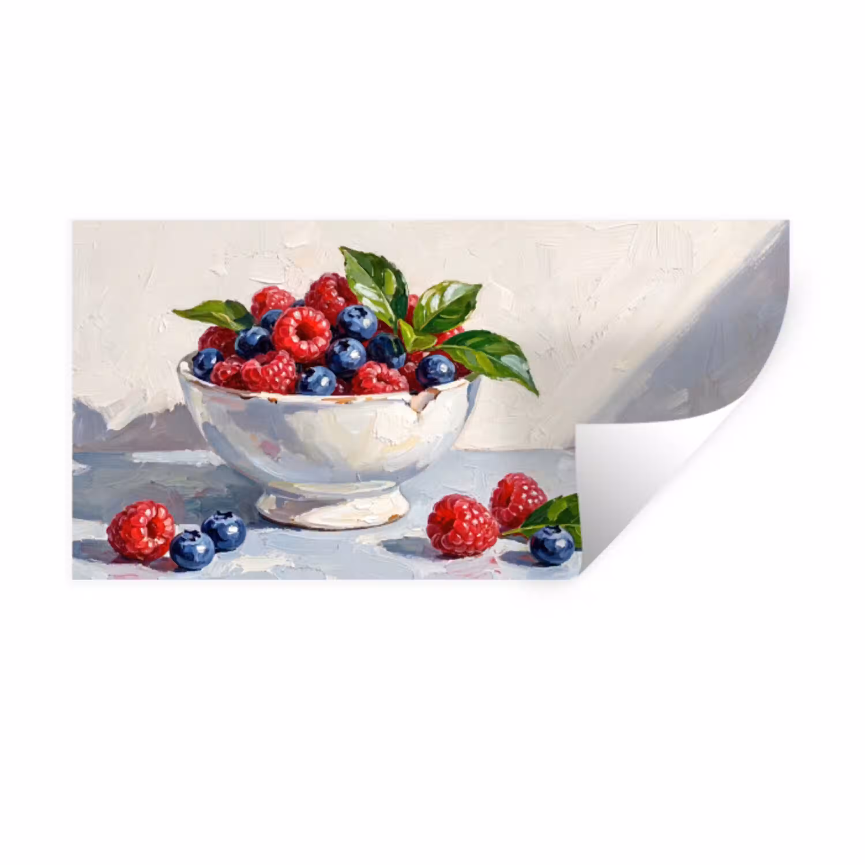 Bessen - Kom - Eten Muursticker klein -3d
