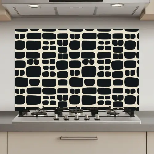 Modern - Organisch - Zwart keuken achterwand spatscherm klein 900 -3d_website