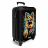 Zomerse hond met kleurrijke graffiti NBS - Handbagage koffer - Unisex middel -productfoto_3d