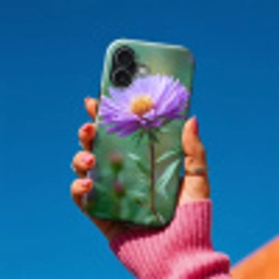 Aster - Paars - Bloem - Blaadjes Toughcase MagSafe Apple iPhone 17 klein -Sfeer1V