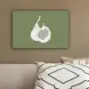 Vijgen - Minimalistisch - Getekend - Mosgroen canvas 2cm klein -sfeer3