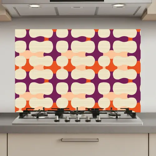 Modern - Patroon - Kleurrijk keuken achterwand spatscherm klein 900 -3d_website