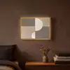 Raster - Halve cirkels - Contrast Light Box met batterij (Wandlamp) middel -sfeer4