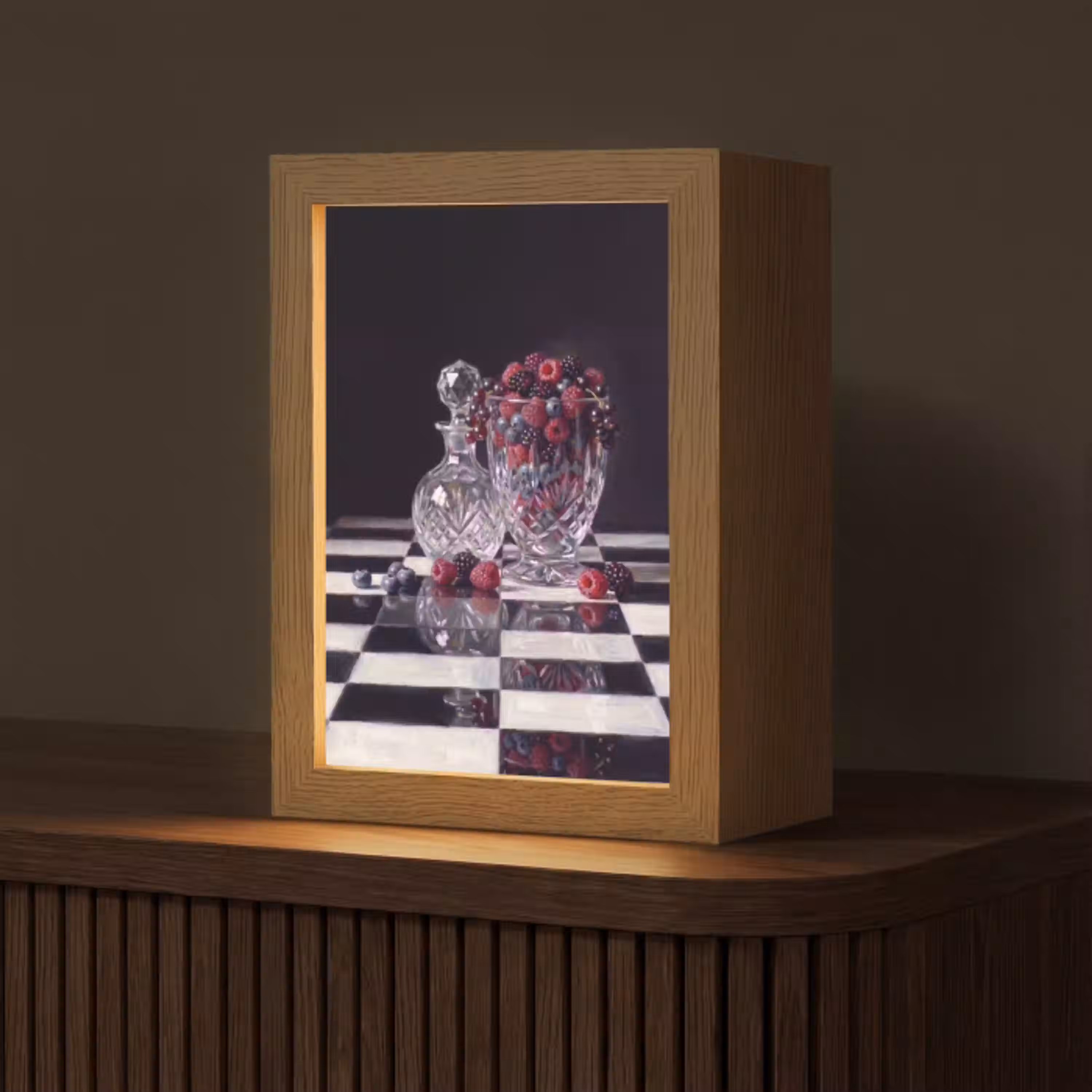 Bessen - Kristal - Stilleven Light Box met kabel (Tafellamp) klein -z3d_website