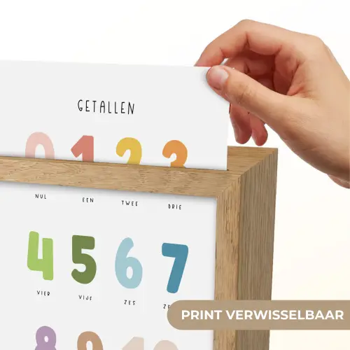 Getallen - Educatief - Leren tellen - Cijfers oefenen voor kinderen - Kleuren Light Box met kabel (Wandlamp kind) klein -USP_websiteprintNL