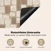 Blok - Patroon - Bruin Inductie beschermer vinyl 3mm middel 274 -tsfeer4_DE