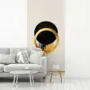 Abstract ontwerp - Zwarte cirkel - Verfvlekken fotobehang vinyl groot -woonkamer