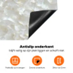 Parelmoerglans - Wit - Schelp Inductie beschermer vinyl 3mm klein 276 -zzzzzzz-td-onderkant