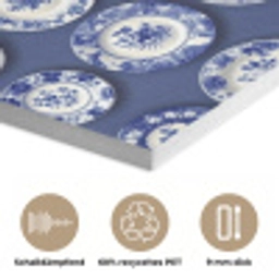 Borden - Floraal - Blauw PET vilt klein 837 -closeup_DE