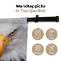 Amerikaans - Zeearend - Portret - Geel Wandkleed katoen klein -tsfeer2_DE