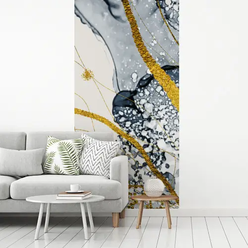 Abstracte weergave van de lucht met gouden accenten uit de natuur fotobehang vinyl groot -woonkamer