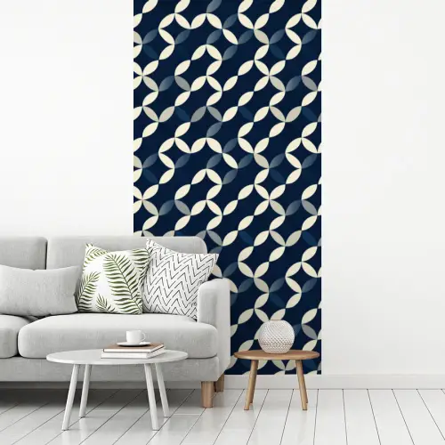 Abstract - Patroon - Blauw fotobehang vinyl groot 64 -woonkamer