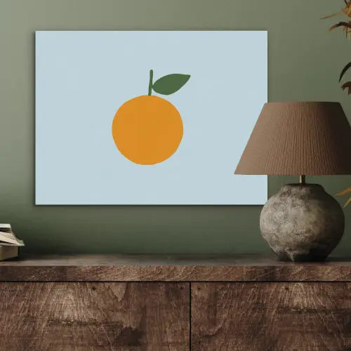Fruit - Sinaasappel - Oranje PET vilt klein -sfeer2