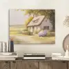 Huisje - Hout - Bloemen PET vilt klein -sfeer1
