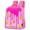 Verf - Smiley - Roze Kinderrugzak - Roze middel -schuin