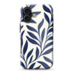 Bladeren - Klimop - Donkerblauw Toughcase MagSafe Apple iPhone 17 klein -3d