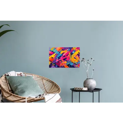 Abstract - Vormen - Kleurrijk Muursticker klein -plant